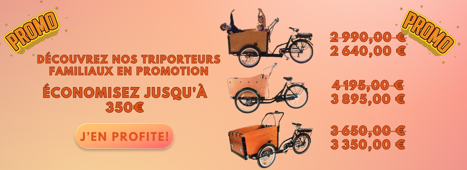 vélos cargos EN PROMO !